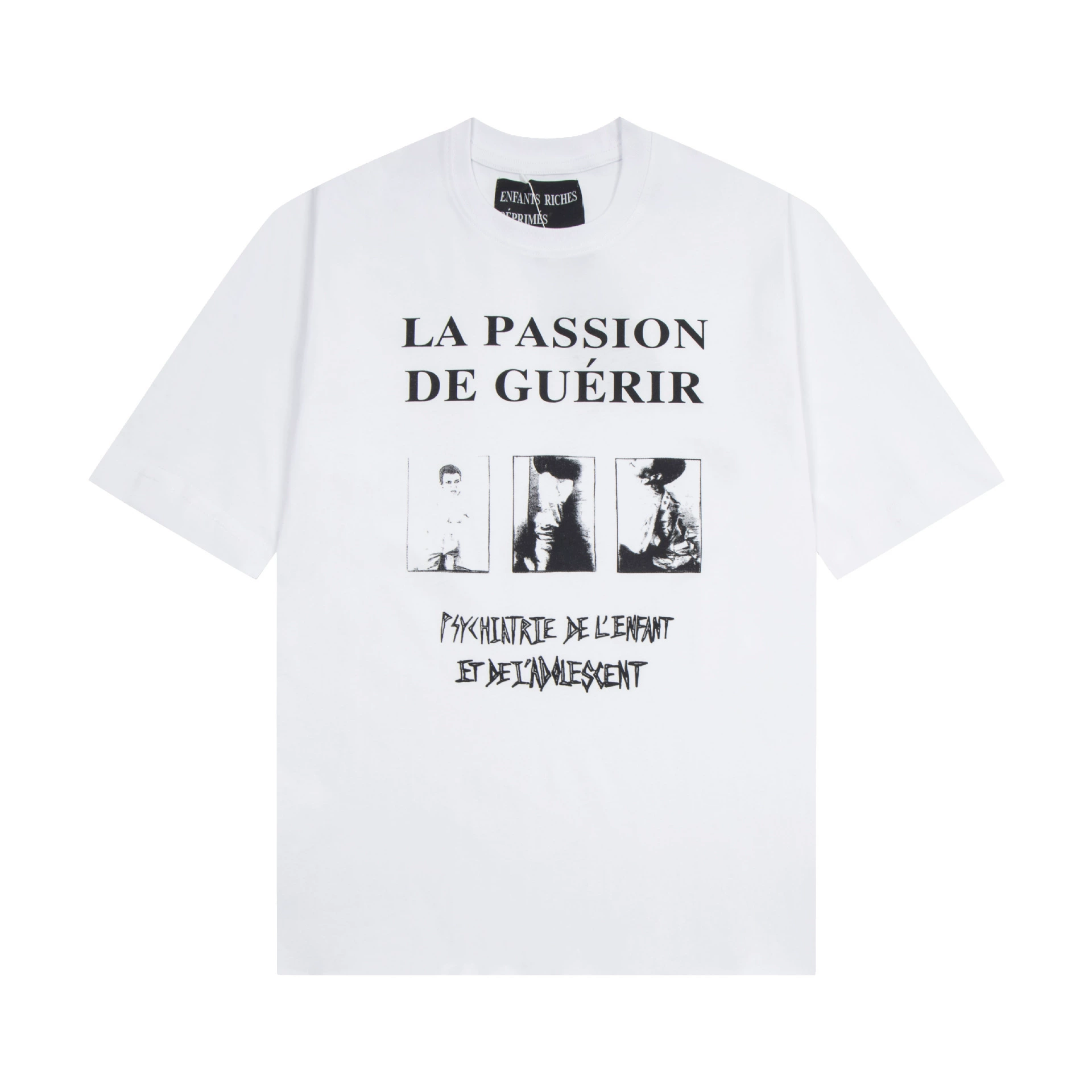 Jerrs Oversized Graphic T‑Shirt, High Street Hip‑Hop Graffiti Sketch Print Loose Short Sleeve Casual Unisex Streetwear Tee